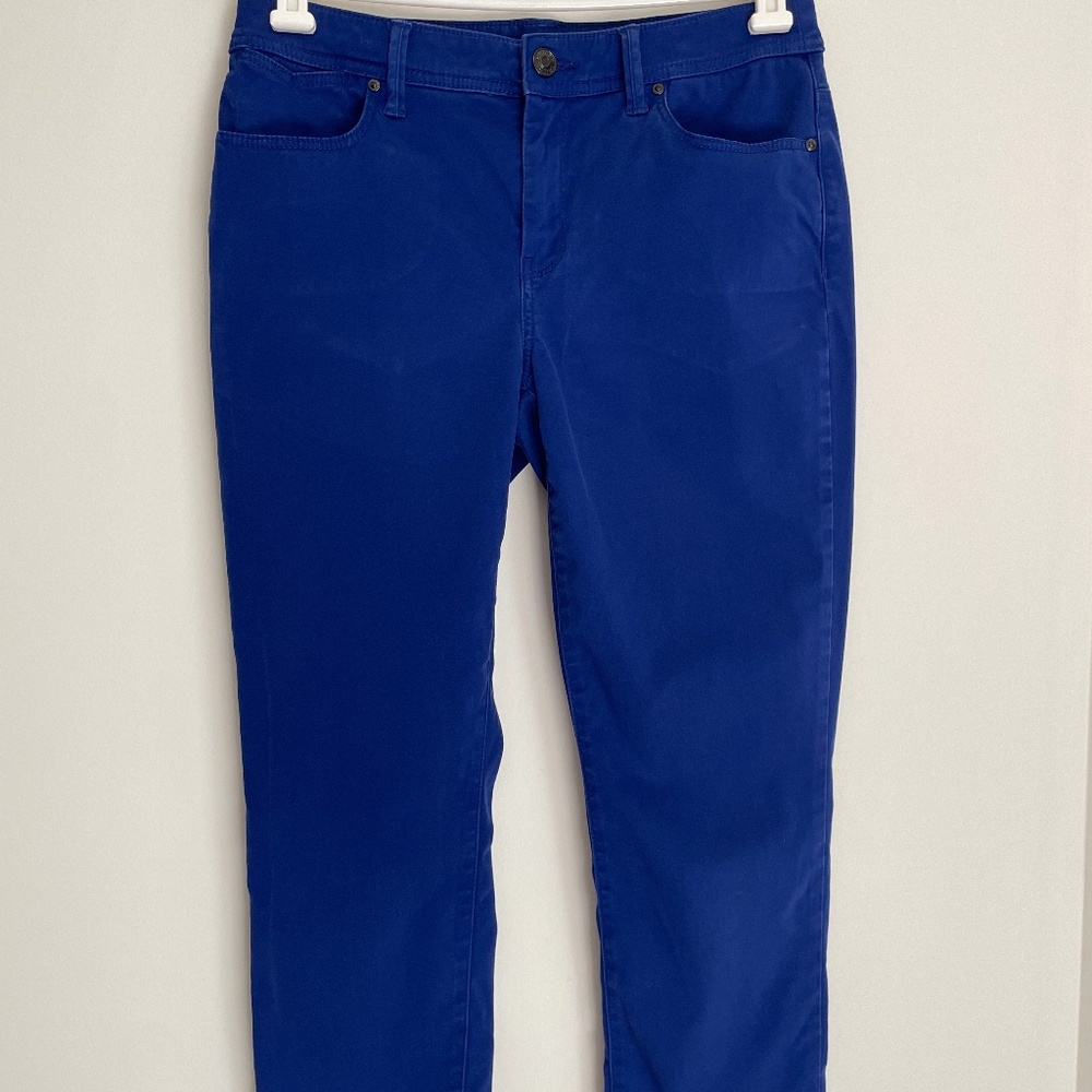 Chico's Stretchy Cropp Capri Pant Style Deep Royal Blue Size 00